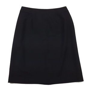 Talbots Knee Length Pencil Skirt Women's Size 10, Back Zip, Solid Black